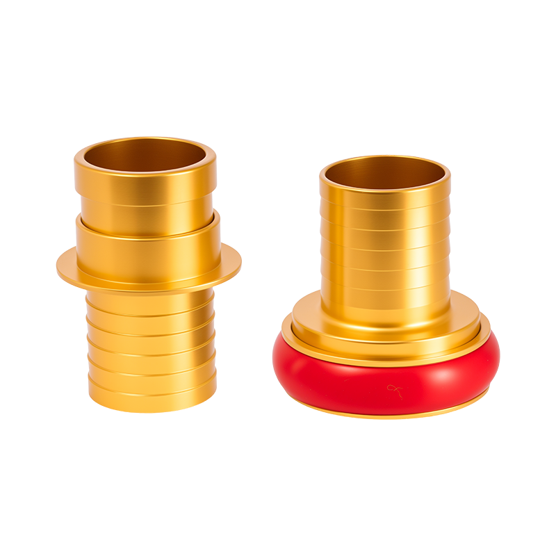 Acoplamiento tipo inserción de manguera contra incendios con púas y clip con bloqueo de orejeta